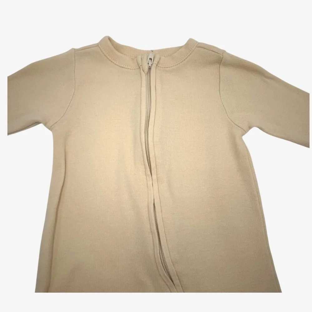 Old Navy Unisex Tan  Sleep & Play 2-Way-Zip Footed One-Piece